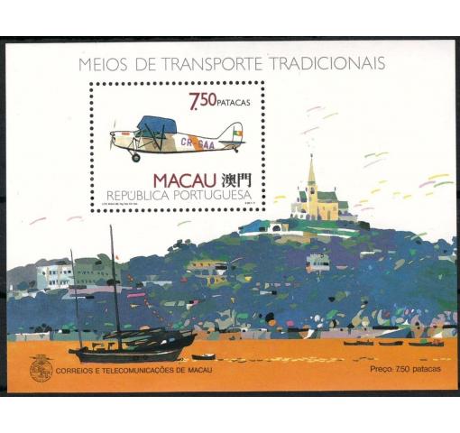 MACAU, Transport/Air Planes M/S 1989 **