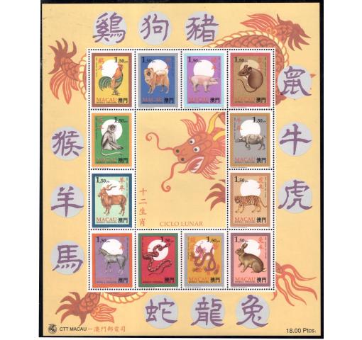 MACAU, Lunar New Year Calendar M/S 1995 **