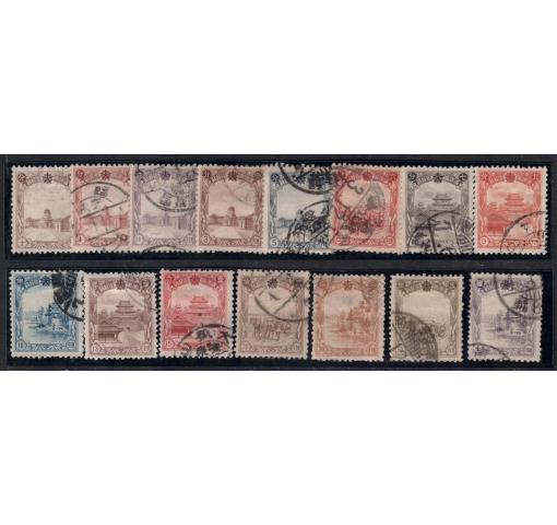 MANCHUKUO, 1/2f.-1Y. Definitives 1936 o