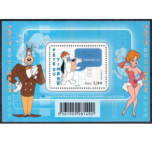 FRANCE, Philately Day/Droopy Cartoon M/S 2008 **