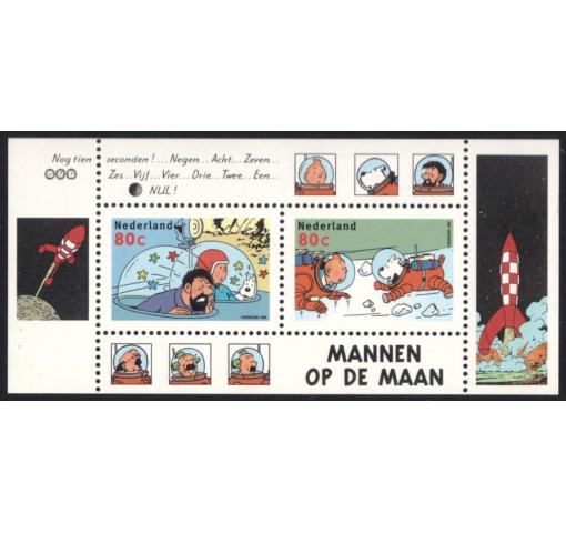 NETHERLANDS, Tintin Cartoon Man on the Moon M/S 1999 **