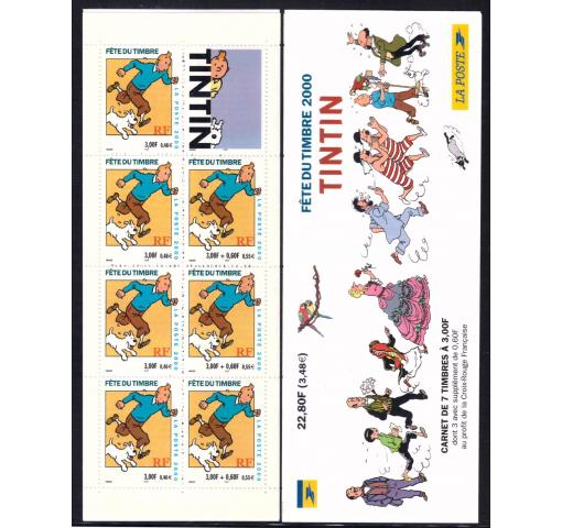 FRANCE, Philately Day/Tintin Cartoon Booklet 2000 **