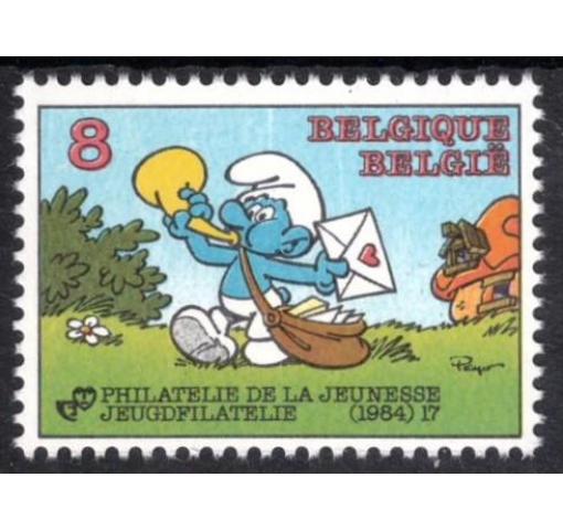 BELGIUM, Youth Philately Day/Smurfs Cartoon 1984 **