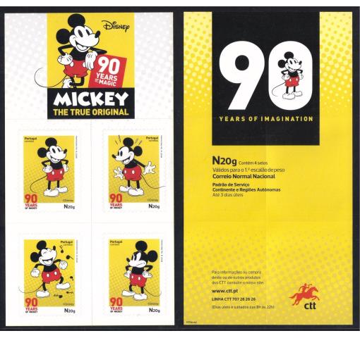 PORTUGAL, Walt Disney, 90th Anniversary of Mickey Cartoon Booklet 2018 **