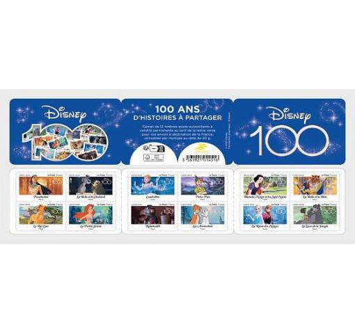 FRANCE, Walt Disney Cartoon, 100th Anniversary Booklet 2023 **