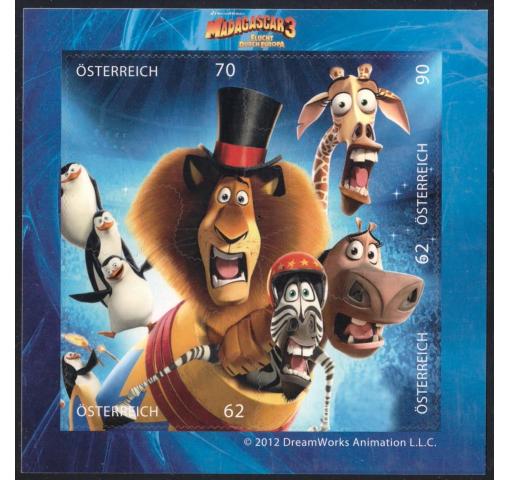 AUSTRIA, Madagascar 3 Cartoon M/S 2012 **