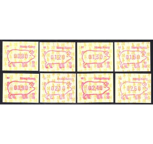 HONG KONG, Year of the Pig (Electronic Label Stamps) 1995 **