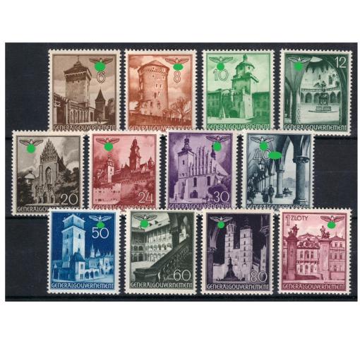 GERMANY, General Government, Buildings Definitives 1940 **