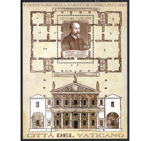 VATICAN, 500th Birthday of Architect Andrea Palladio M/S 2008 **