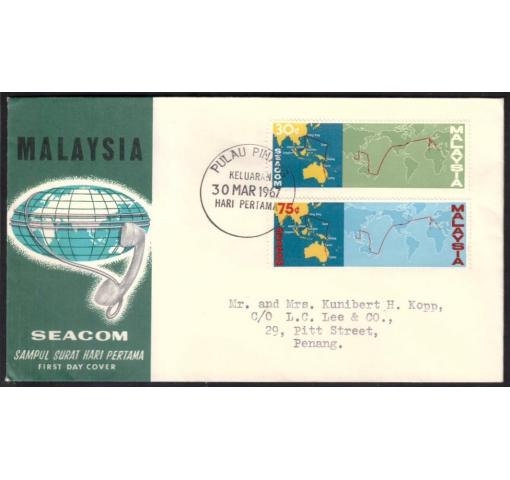 MALAYSIA, SEACOM 1967 FDC