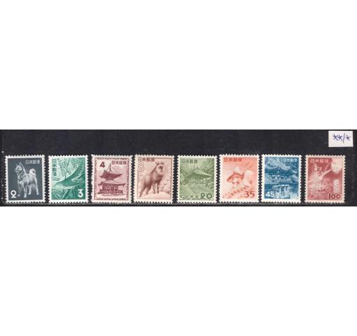 JAPAN, 2Y.-100Y. National Cultural Heritage Definitives  1952/54 **/*