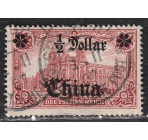 GERMANY, Post Office in China, 1/2$/1M. G.P.O. (without Watermark) 1905 o