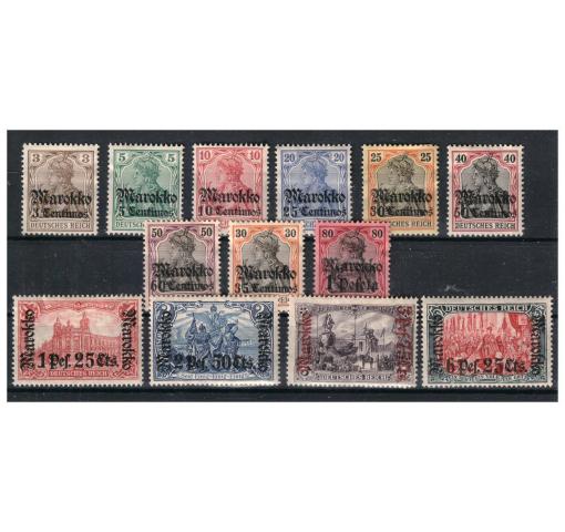 GERMANY, Post Office in Morroco, Germania Definitives (watermarked set) 1911 *