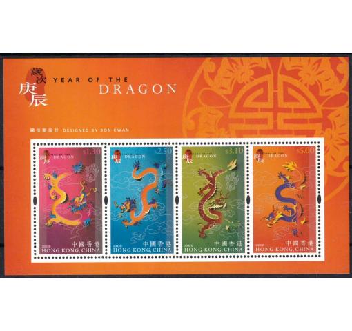 HONG KONG, Year of the Dragon M/S 2000 **