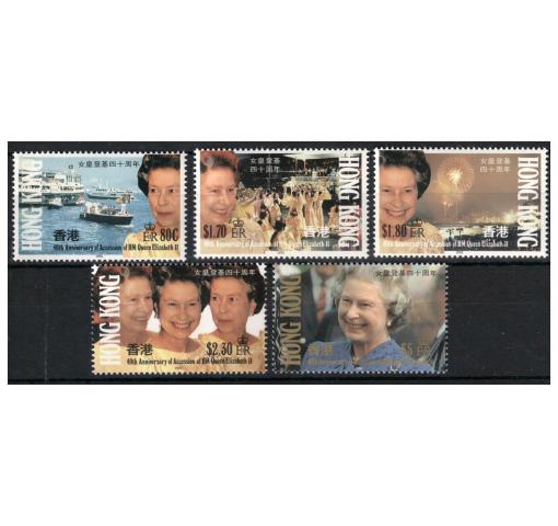 HONG KONG, 40th Anniversary of Accession of QE 1992 **