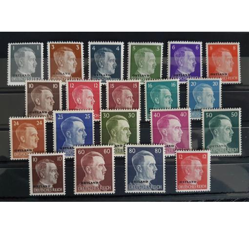 GERMANY, Occupation of Ostland, Hitler Definitives 1941/43 **