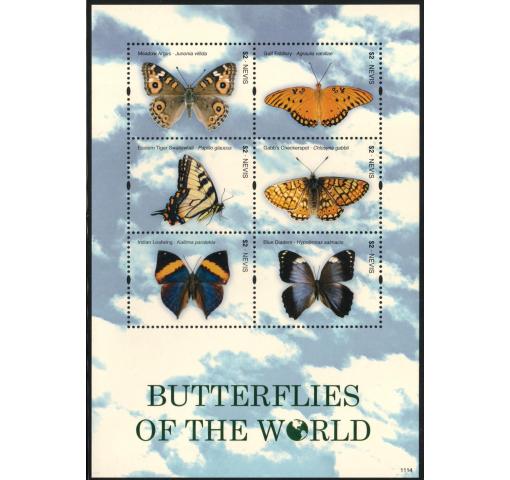 NEVIS, Butterflies of the World M/S 2011 **