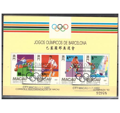 MACAU, Olympic Games Barcelona  M/S 1992 o