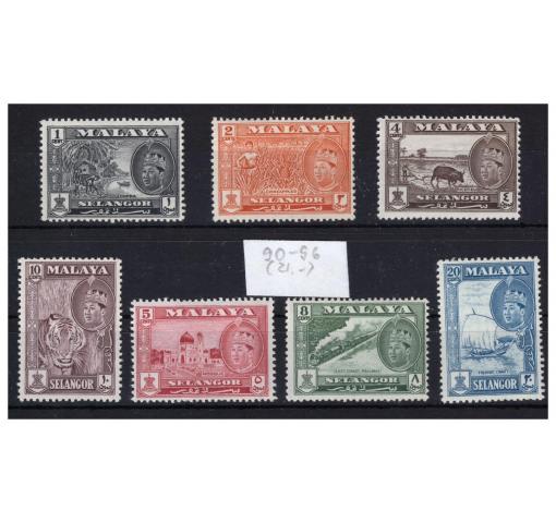 MALAYA, Selangor, Definitives 1961/62 **