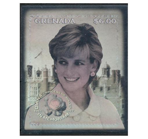 GRENADA, Death Anniversary of Lady Diana 1998 **