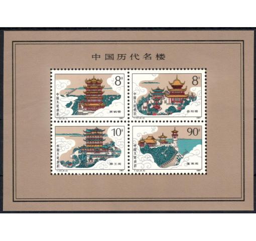 PRC, Ancient Pagodas M/S (T121m) 1987 **