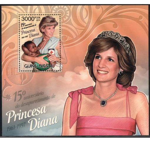 GUINEA, 15th Death Anniversary of Lady Diana M/S 2012 **