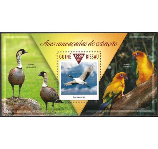 GUINEA, Endangered Birds M/S 2015 **