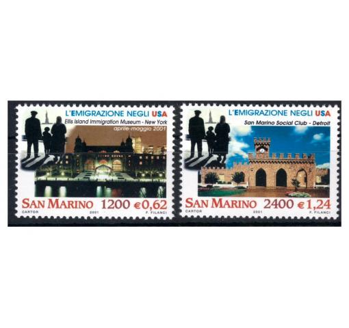 SAN MARINO, Emigration to the USA 2001 **