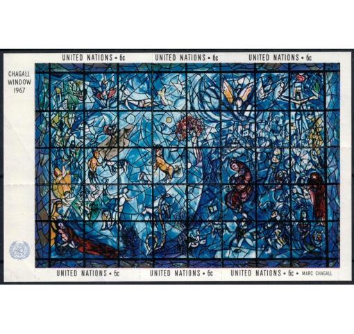 UNITED NATIONS, New York Office, Chagall Window M/S 1967 **