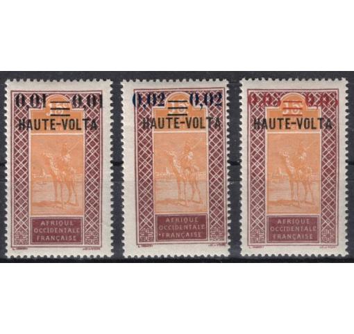 UPPER VOLTA, 0.01/15C.-0.0315C. Cameleer (2nd Surcharge Set) 1923 *