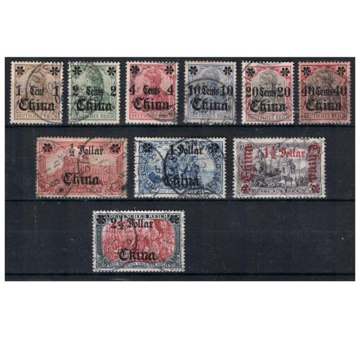 GERMANY, Post Office in China, 1C./3Pfg.-$2.5/5M. Surcharge Definitives 1905 o