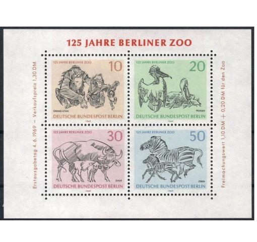 GERMANY, Berlin, 125th Anniversary of Berlin Zoo M/S 1969 **