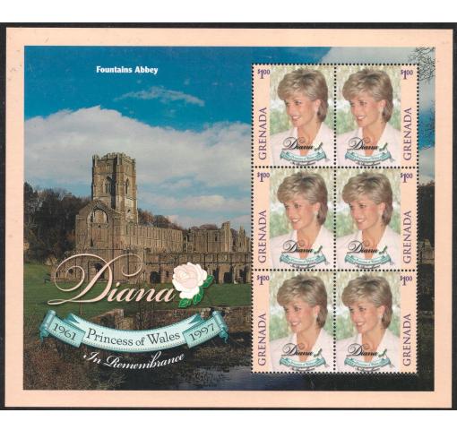 GRENADA, 1st Death Anniversary of Princess Diana M/S 1998 **