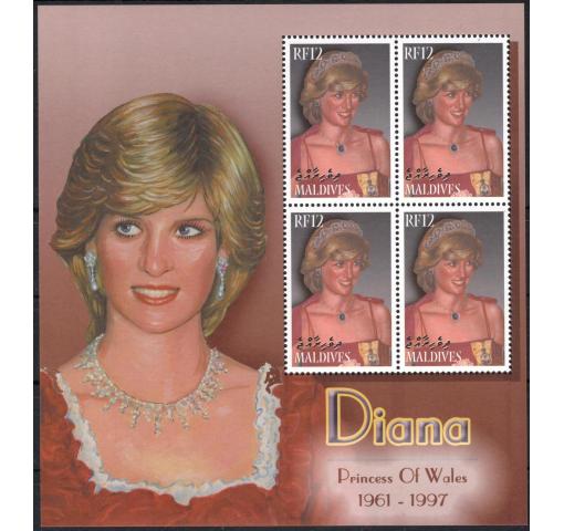 MALDIVES, 5th Death Anniversary of Princess Diana M/S 2002 **