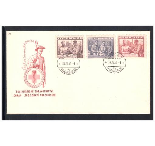 CZEKOSLOVAKIA, National Health Service 1952 FDC