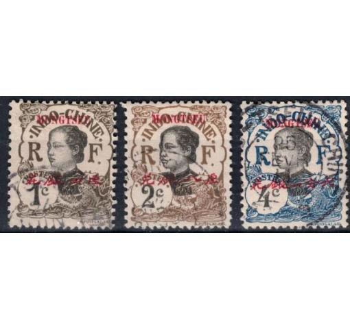 FRENCH INDO-CHINESE POST OFFICE, Mong-Tseu, 2/5C./1C.-1 3/5C./4C. Women 1919 o