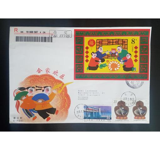 PRC, Spring Festival M/S 2000 FDC