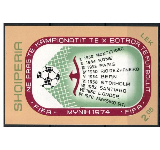 ALBANIA, Football Worldcup Munich M/S 1974 **