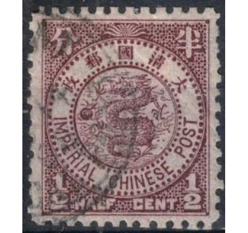 CHINA, 1/2C. ICP Coiling Dragon 1897 o