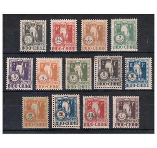 FRENCH INDOCHINA, 2/5C.-1P. Dragon of Angkor Postage Dues 1922 *