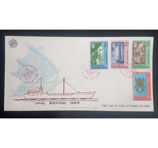 INDONESIA, Maritime Day 1966 FDC