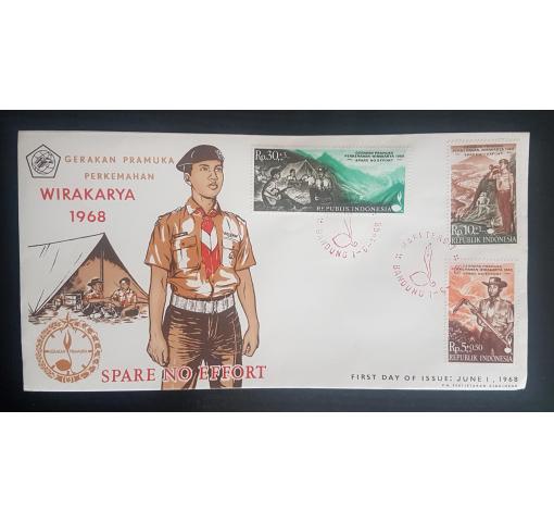 INDONESIA, Scout Jamboree 1968 FDC