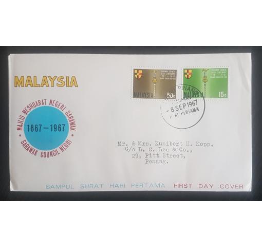 MALAYSIA, Centenary of Sarawak State Council 1967 FDC