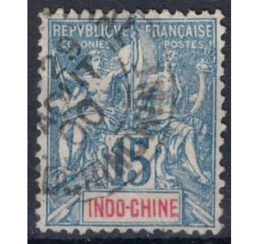 FRENCH INDOCHINA, 15C. Allegory 1892 o