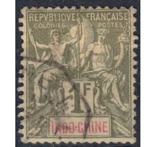 FRENCH INDOCHINA, 1Fr. Allegory 1892 o