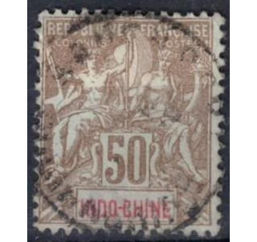 FRENCH INDOCHINA, 50C. Allegory 1901 o