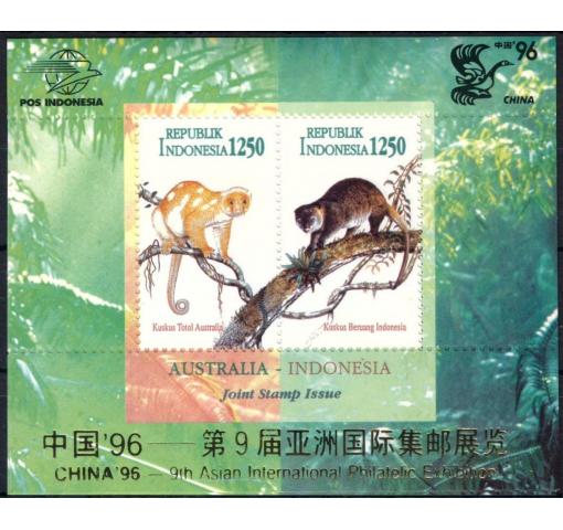 INDONESIA, Int. Stamp Exhibition CHINA/Kuskuses M/S 1996 **