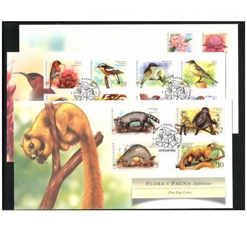 SINGAPORE, Flora+Fauna Definitives 2007 FDC