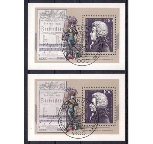 GERMANY, 200th Death Anniversary of W.A. Mozart M/S 1991 o