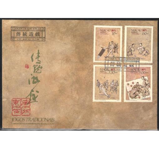 MACAU, Traditional Games 1989 FDC